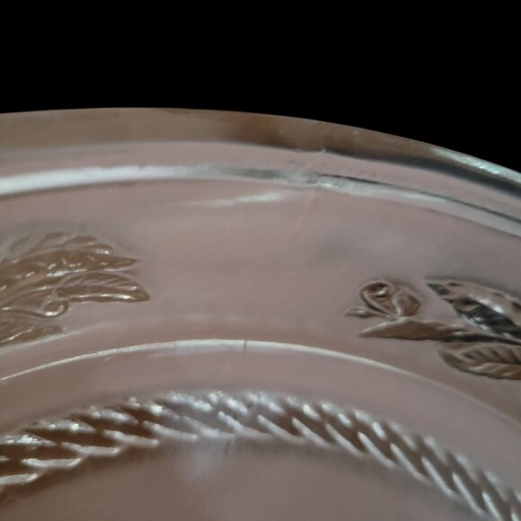 Vintage Pink Floral Embossed Glass Ceiling Light Fixture Shade - Picture 8 of 8